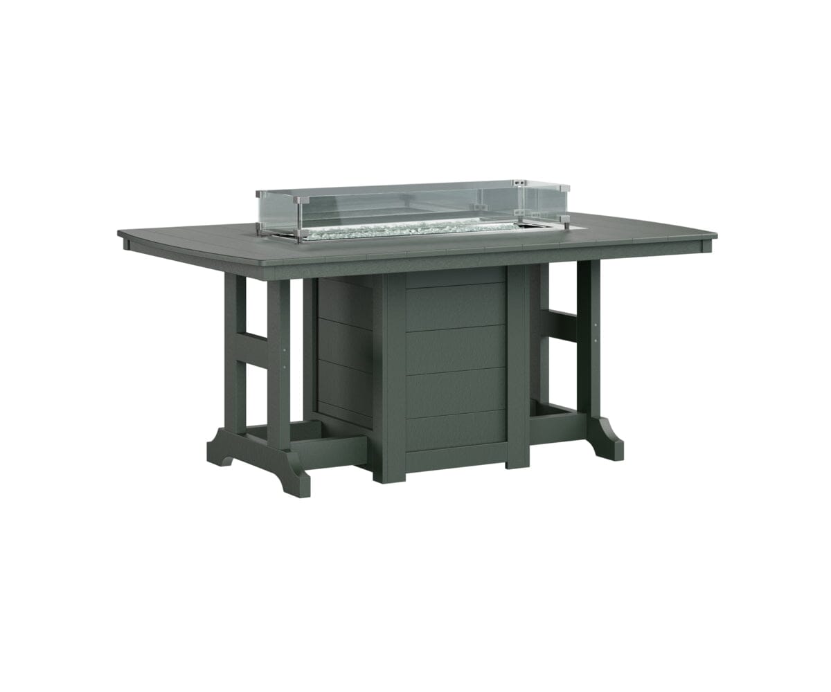 Garden Classic 44X72 Rectangle Dining Fire Table Rockwood Outdoor Furniture Green