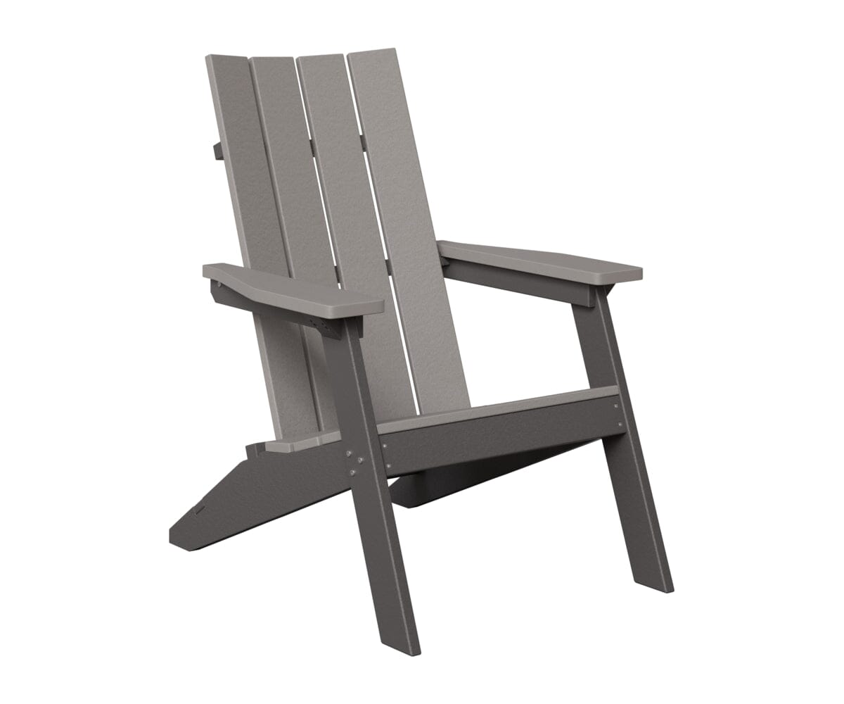 Mayhew Stationary Adirondack Rockwood Outdoor Furniture Back & Seat: Light Gray I Frame: Smoke Gray
