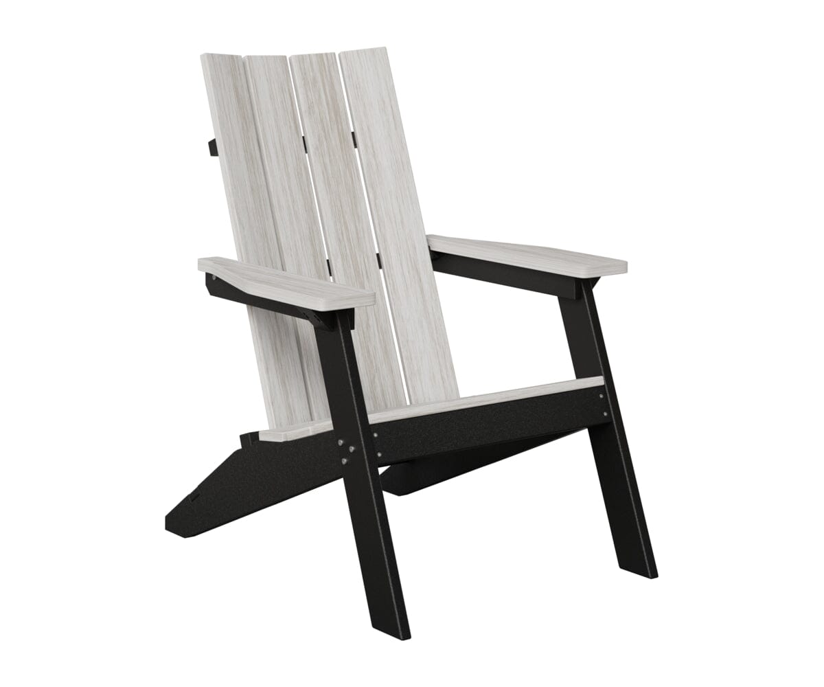 Mayhew Stationary Adirondack Rockwood Outdoor Furniture Back & Seat: Seashell I Frame: Black