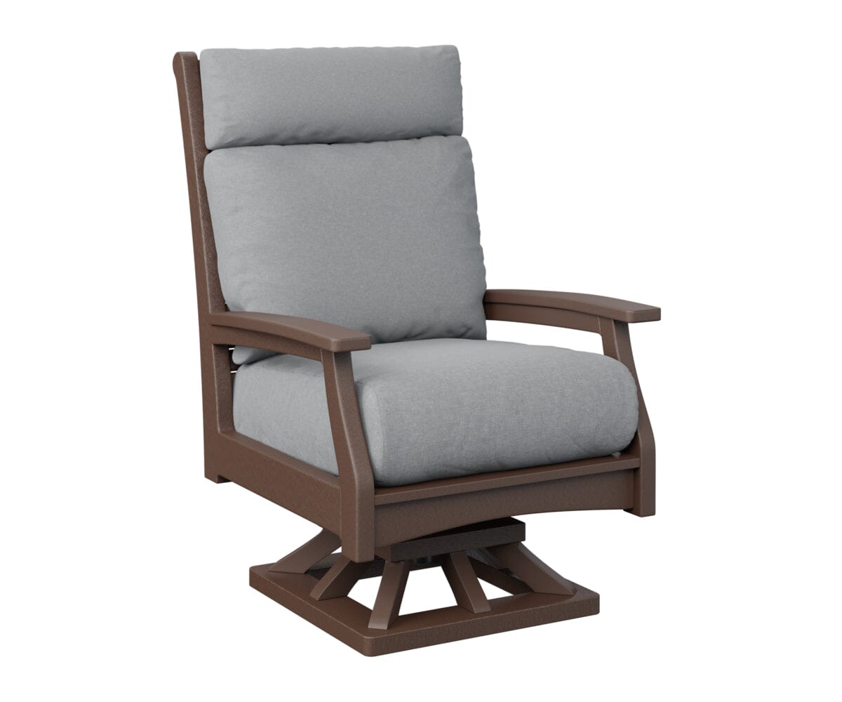 Classic Terrace High Back Swivel Rocker My Store Chocolate Brown 