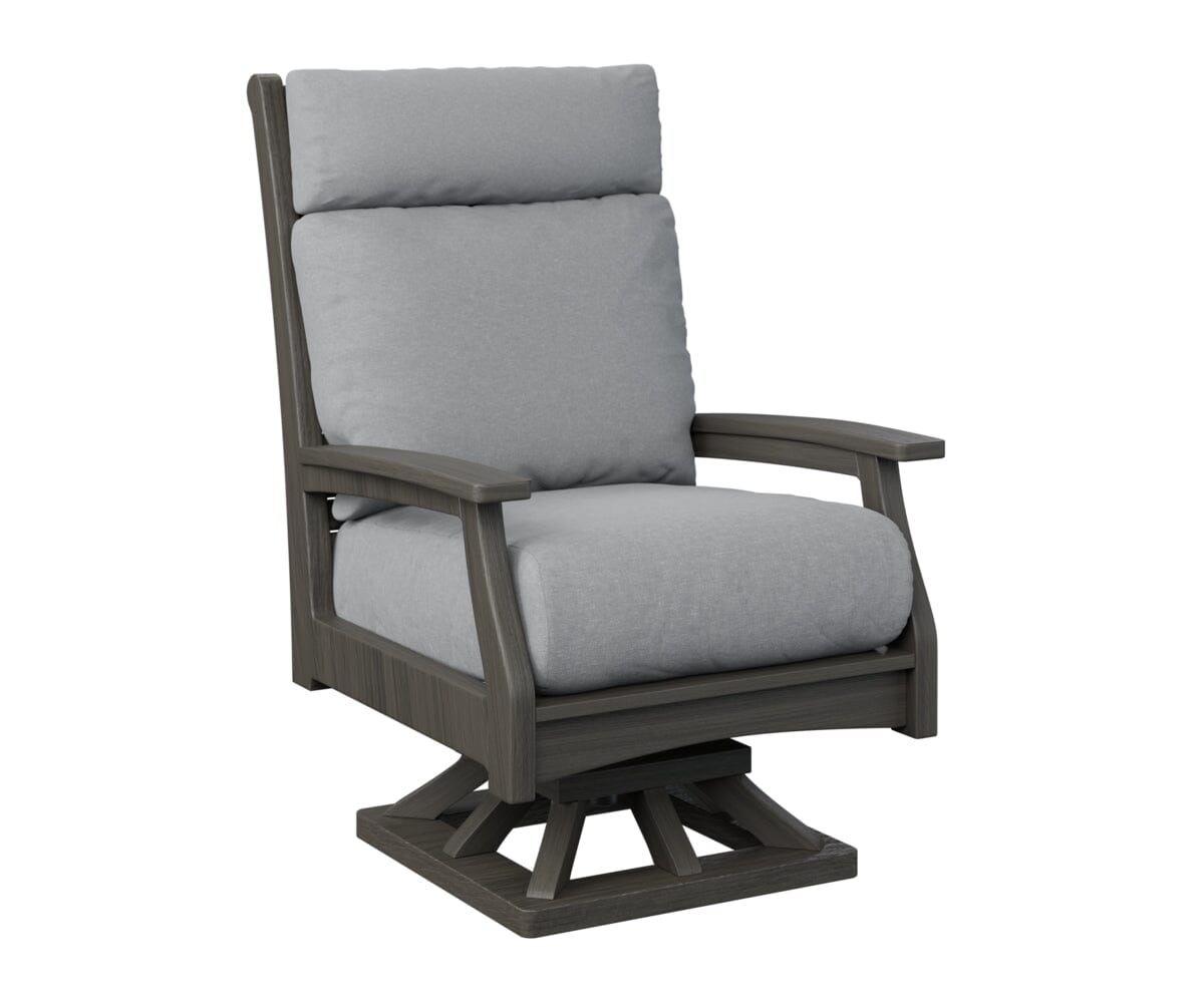 Classic Terrace High Back Swivel Rocker My Store Natural Finish: Coastal Gray 