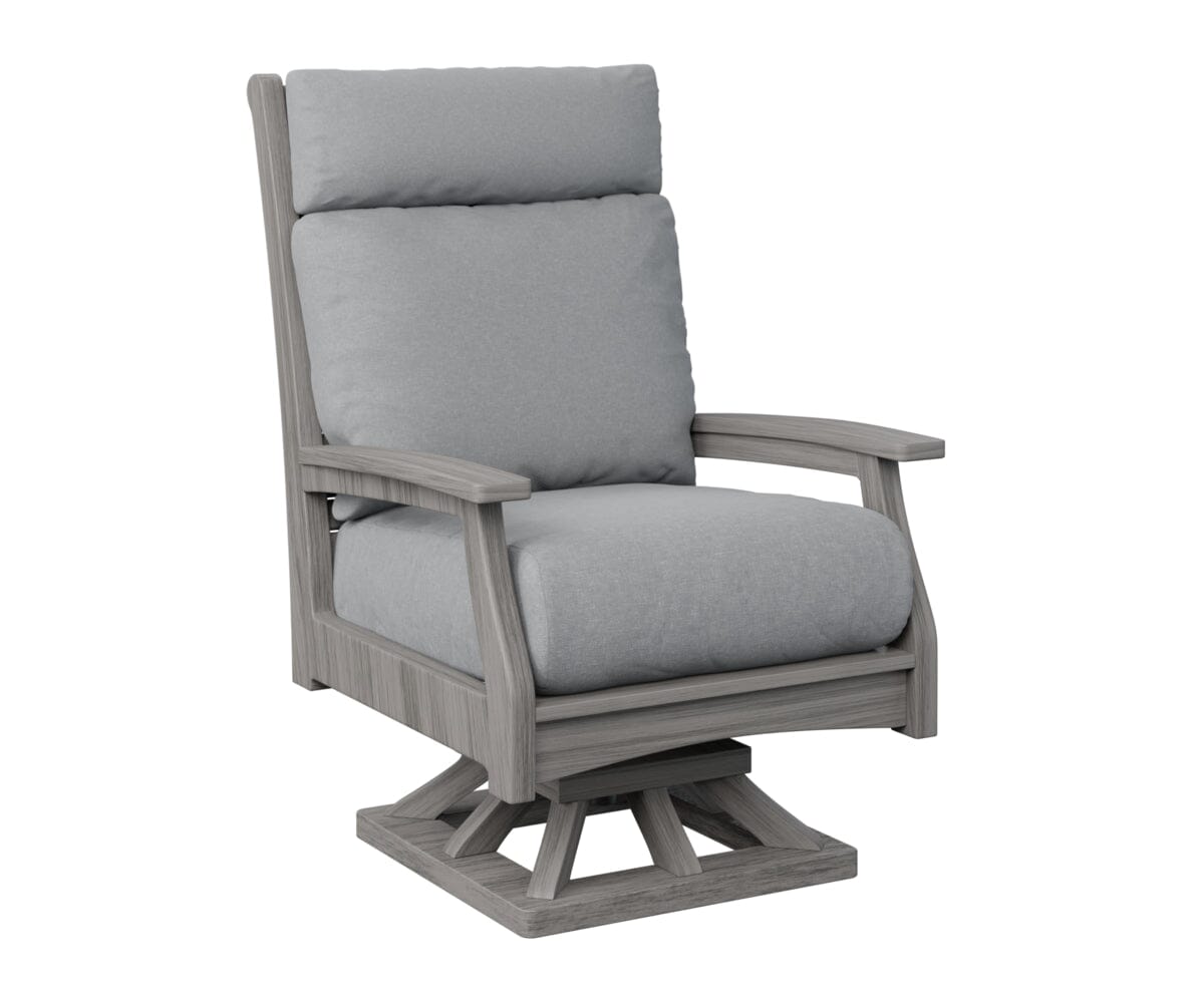 Classic Terrace High Back Swivel Rocker My Store Natural Finish: Driftwood Gray 