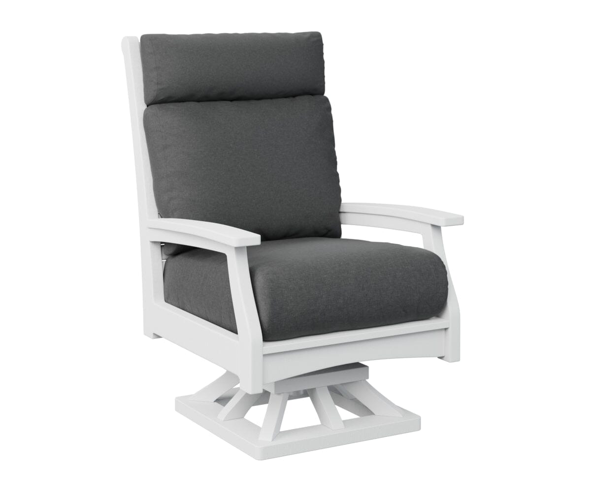 Classic Terrace High Back Swivel Rocker My Store White 