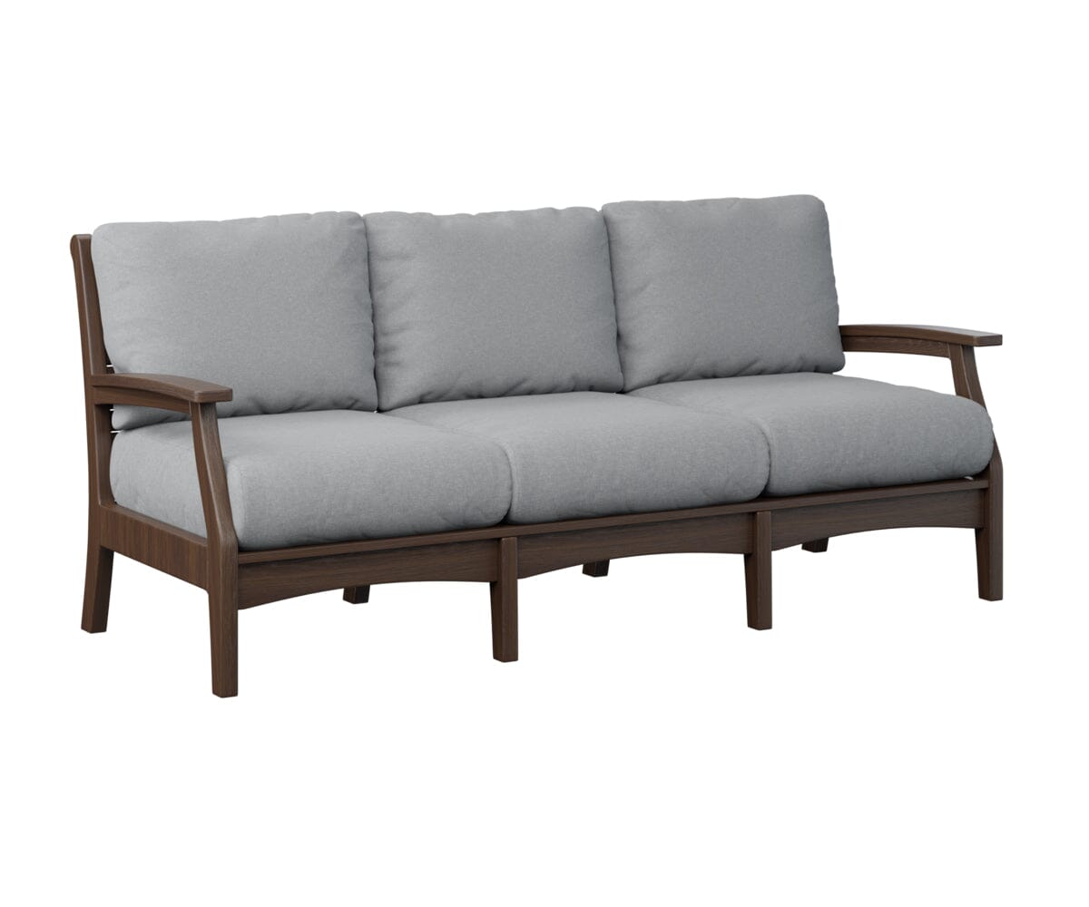 Classic Terrace Sofa Rockwood Outdoor Furniture Natural Finish: Brazillian Walnut Fabric: Improve White 