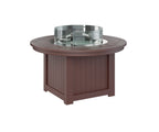 Donoma Round Fire Pit Rockwood Outdoor Furniture Burgundy 