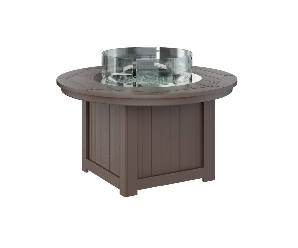 Donoma Round Fire Pit Rockwood Outdoor Furniture Chocolate Brown 
