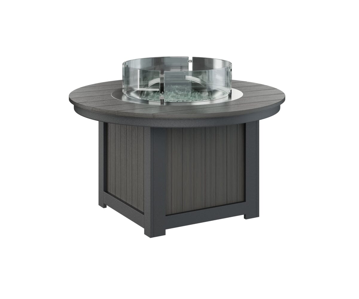 Donoma Round Fire Pit Rockwood Outdoor Furniture Tabletop: Coastal Gray I Legs: Black 