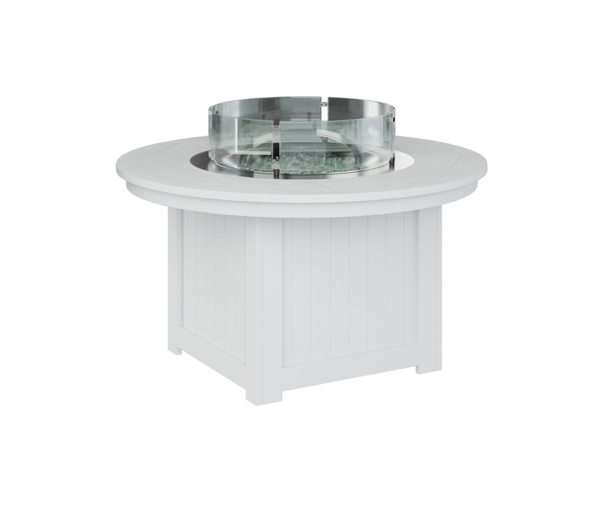 Donoma Round Fire Pit Rockwood Outdoor Furniture White 