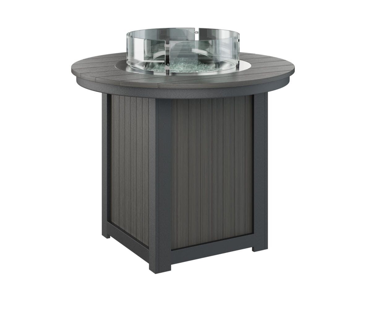 Donoma Counter Fire Table Rockwood Outdoor Furniture Tabletop: Coastal Gray I Legs: Black 