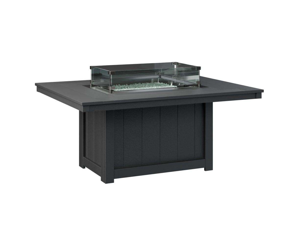 Donoma Rectangular Fire Pit Rockwood Outdoor Furniture Black 