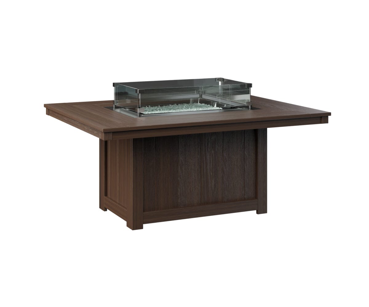Donoma Rectangular Fire Pit Rockwood Outdoor Furniture Natural Finish: Brazillian Walnut 