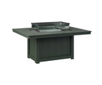 Donoma Rectangular Fire Pit Rockwood Outdoor Furniture Green 