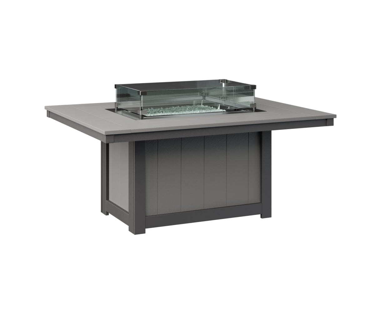 Donoma Rectangular Fire Pit Rockwood Outdoor Furniture Tabletop: Light Gray I Legs: Smoke Gray 