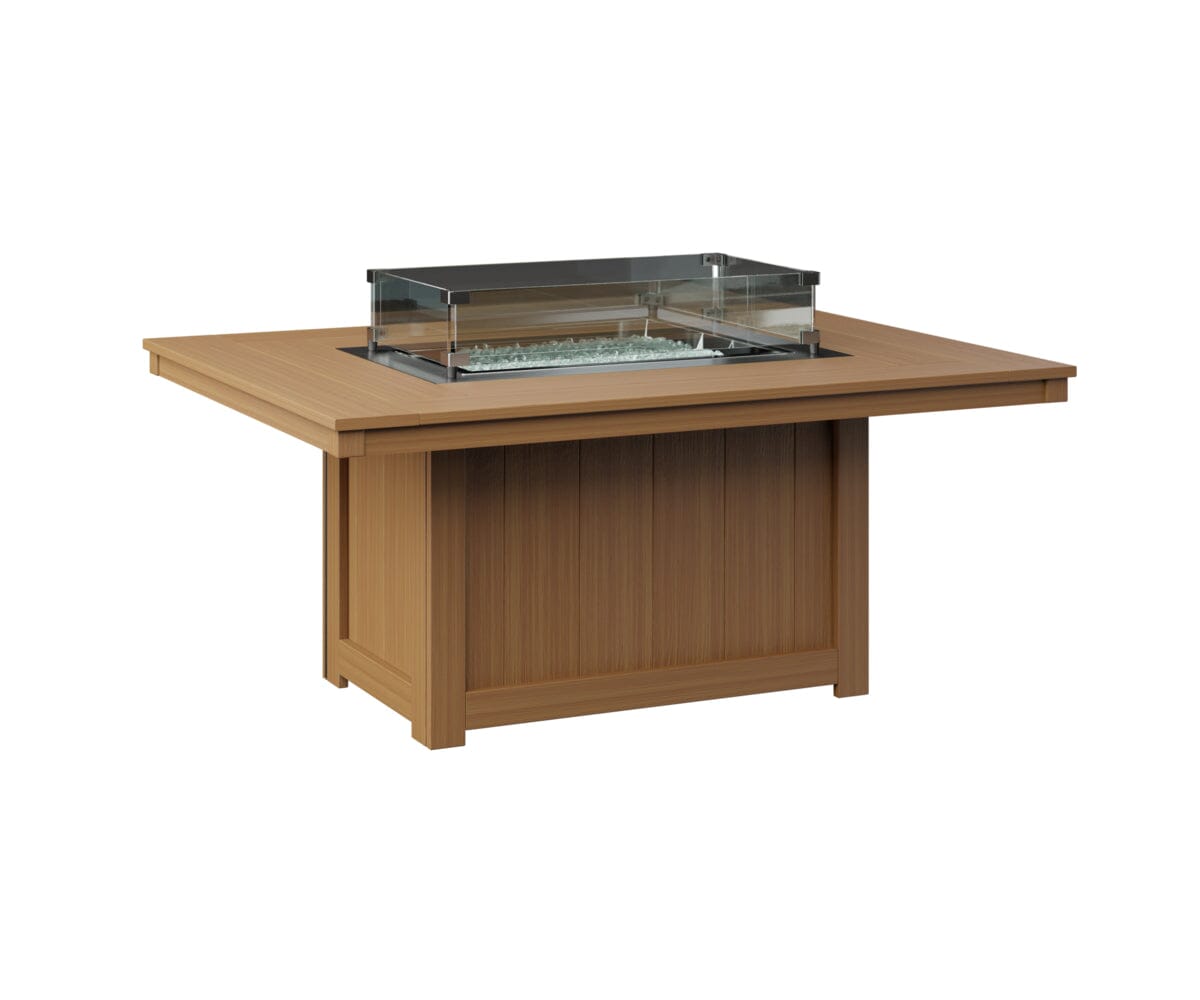 Donoma Rectangular Fire Pit Rockwood Outdoor Furniture Natural Finish: Natural Teak 