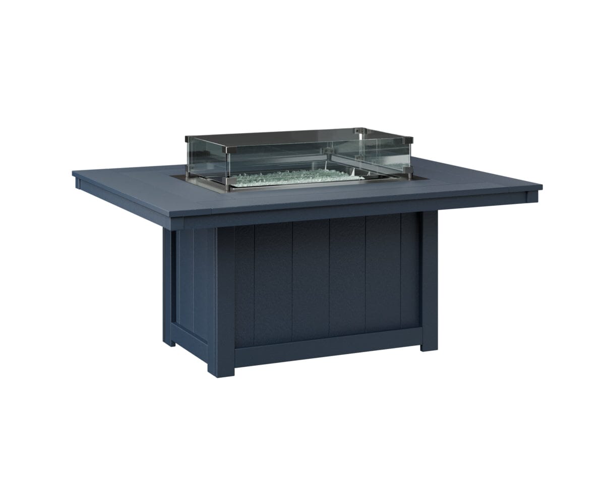 Donoma Rectangular Fire Pit Rockwood Outdoor Furniture Navy Blue 
