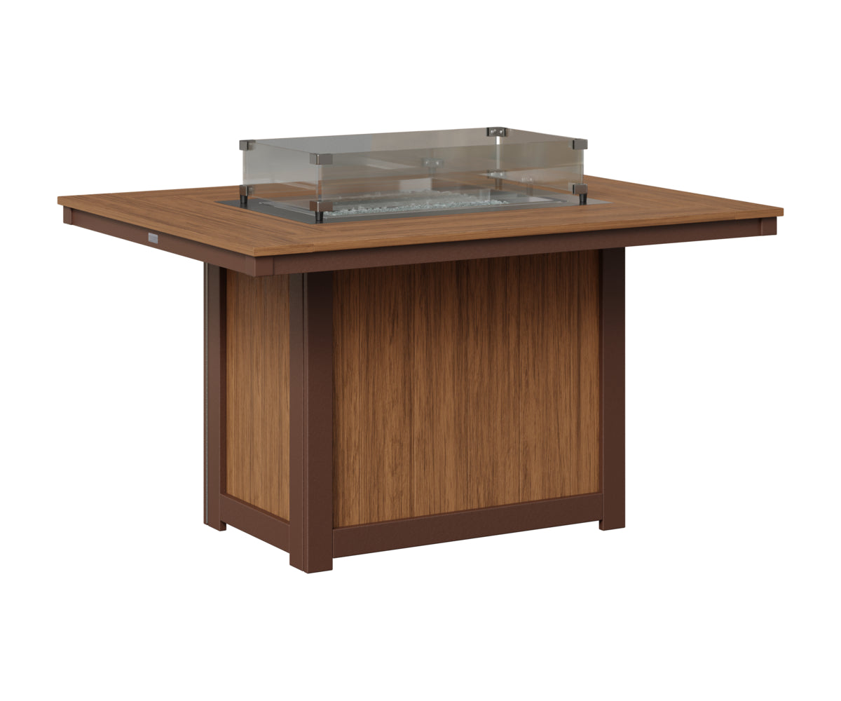 Donoma 42" x 54" Rectangular Fire Table Dining