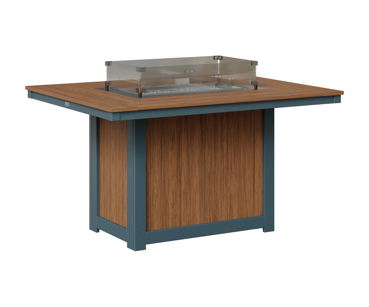 Donoma 42" x 54" Rectangular Fire Table Dining