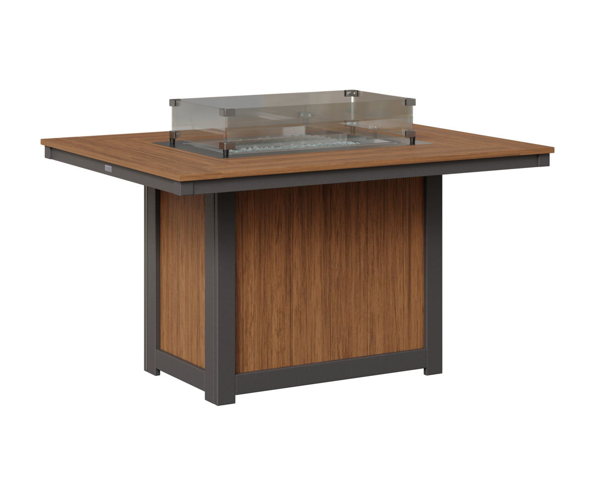 Donoma 42" x 54" Rectangular Fire Table Dining