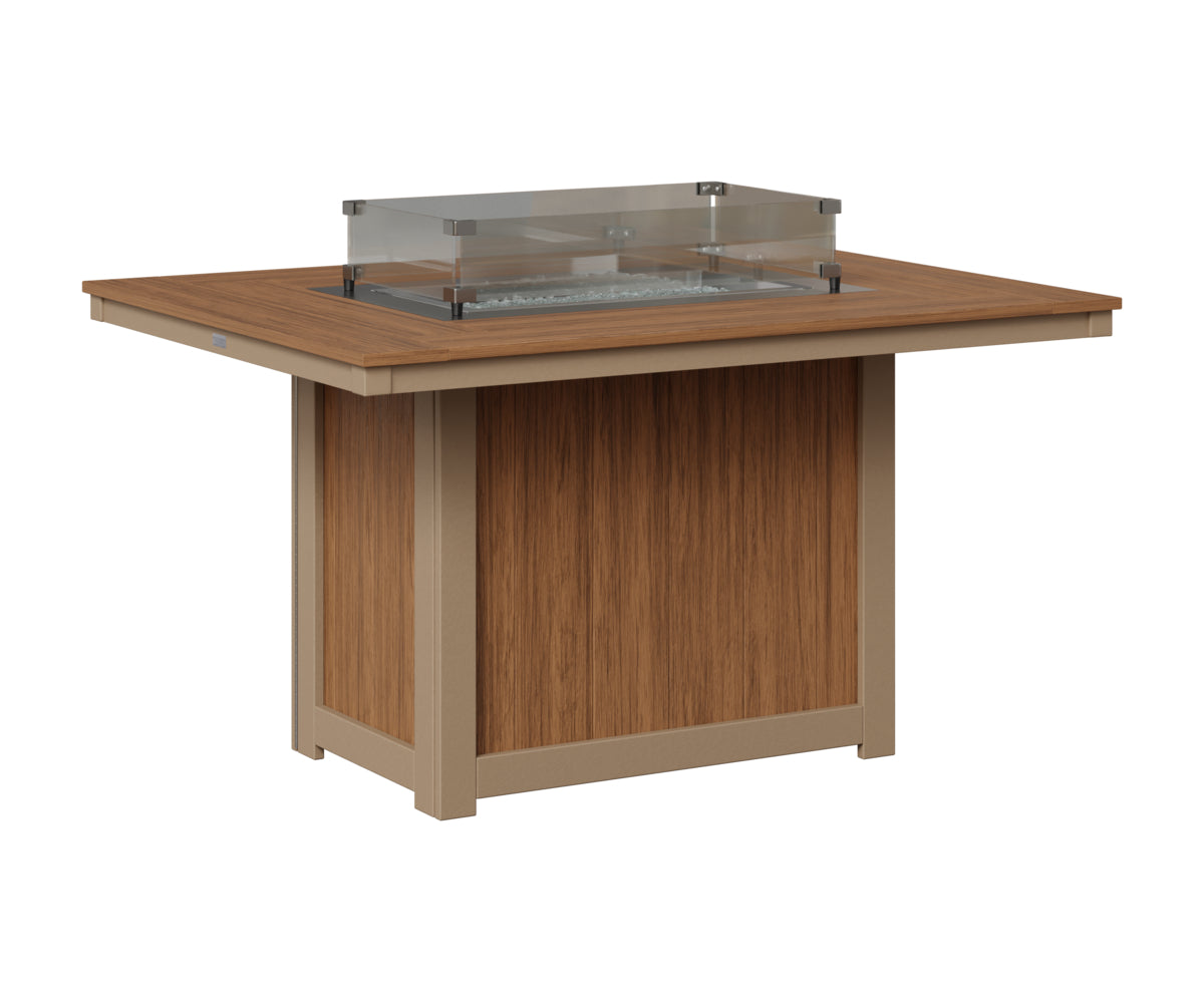 Donoma 42" x 54" Rectangular Fire Table Dining