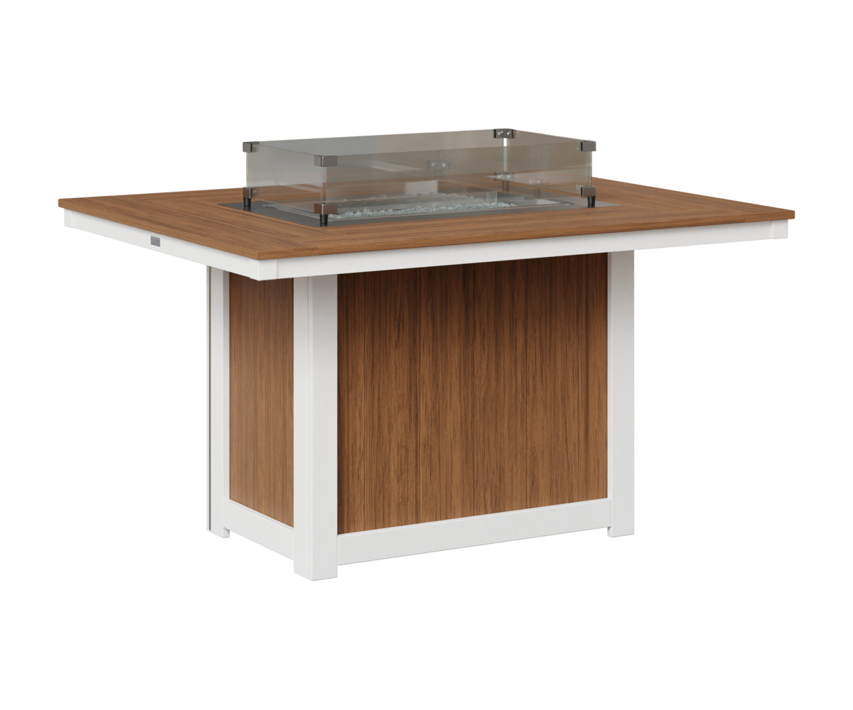 Donoma 42" x 54" Rectangular Fire Table Dining