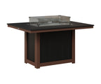 Donoma 42" x 54" Rectangular Fire Table Dining