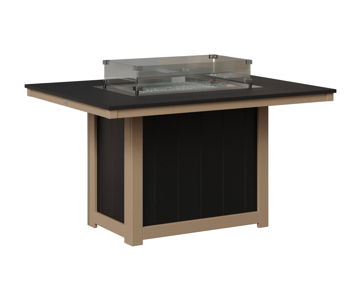 Donoma 42" x 54" Rectangular Fire Table Dining