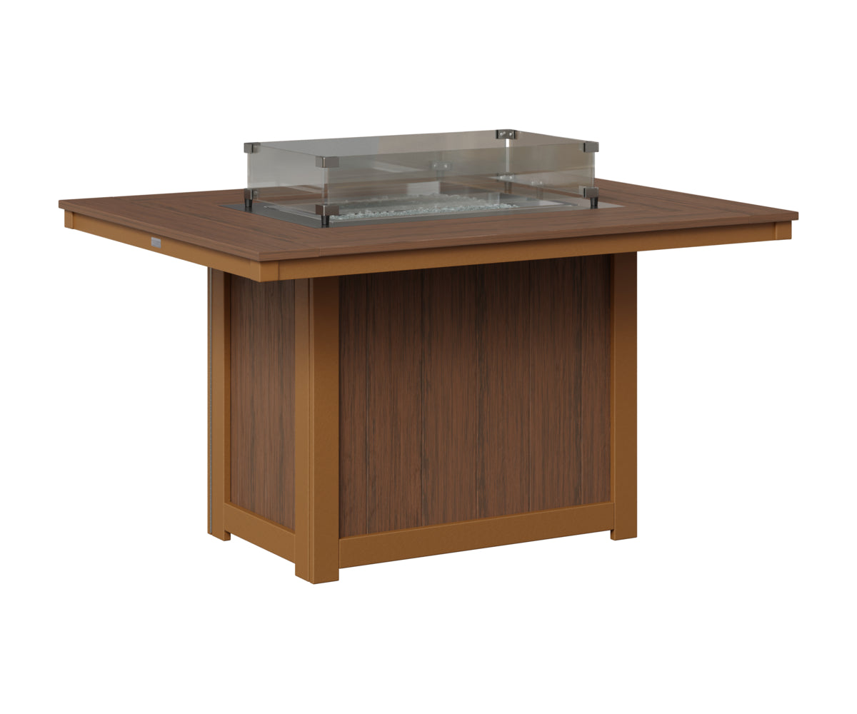 Donoma 42" x 54" Rectangular Fire Table Dining