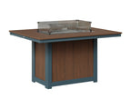 Donoma 42" x 54" Rectangular Fire Table Dining