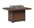 Donoma 42" x 54" Rectangular Fire Table Dining