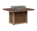 Donoma 42" x 54" Rectangular Fire Table Dining