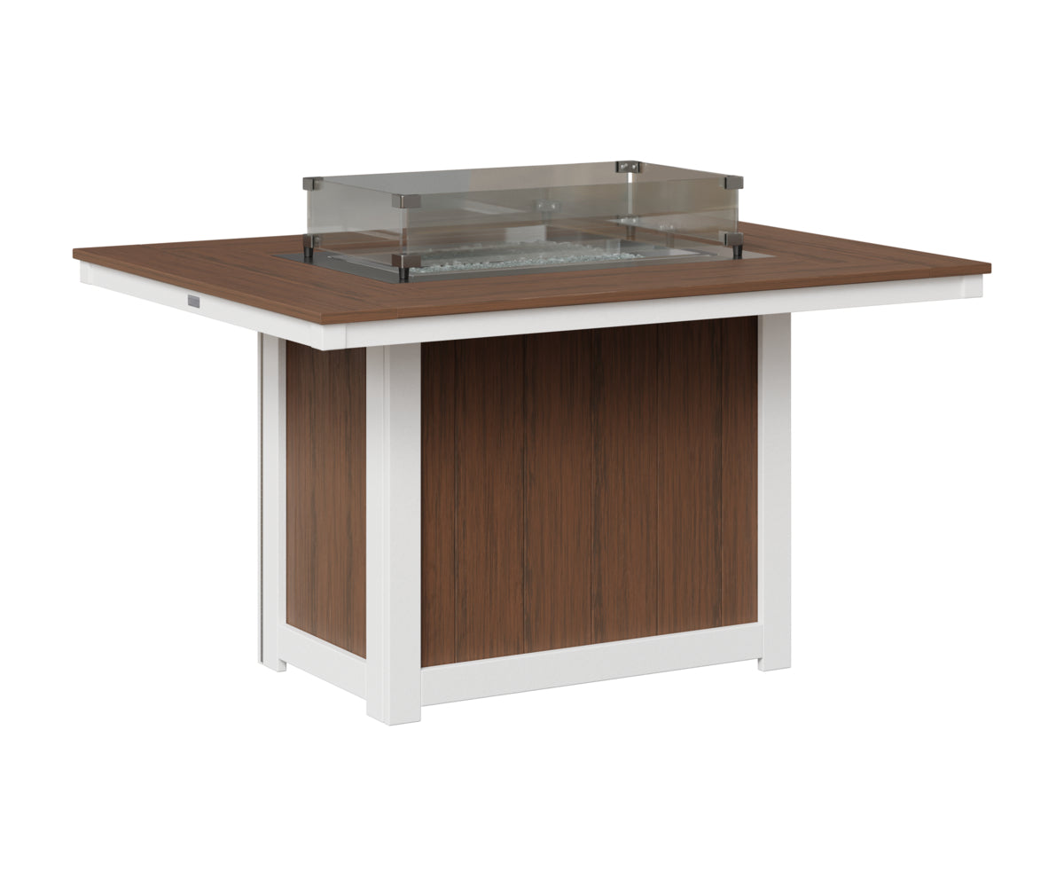Donoma 42" x 54" Rectangular Fire Table Dining