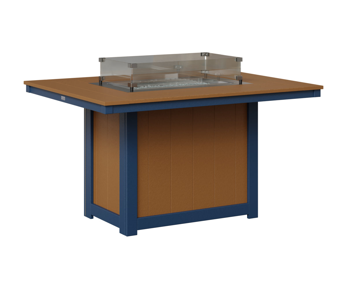 Donoma 42" x 54" Rectangular Fire Table Dining