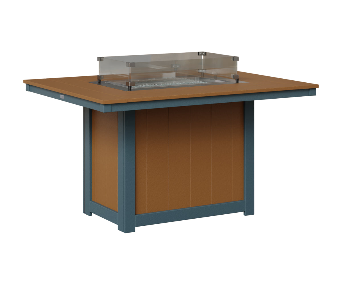 Donoma 42" x 54" Rectangular Fire Table Dining