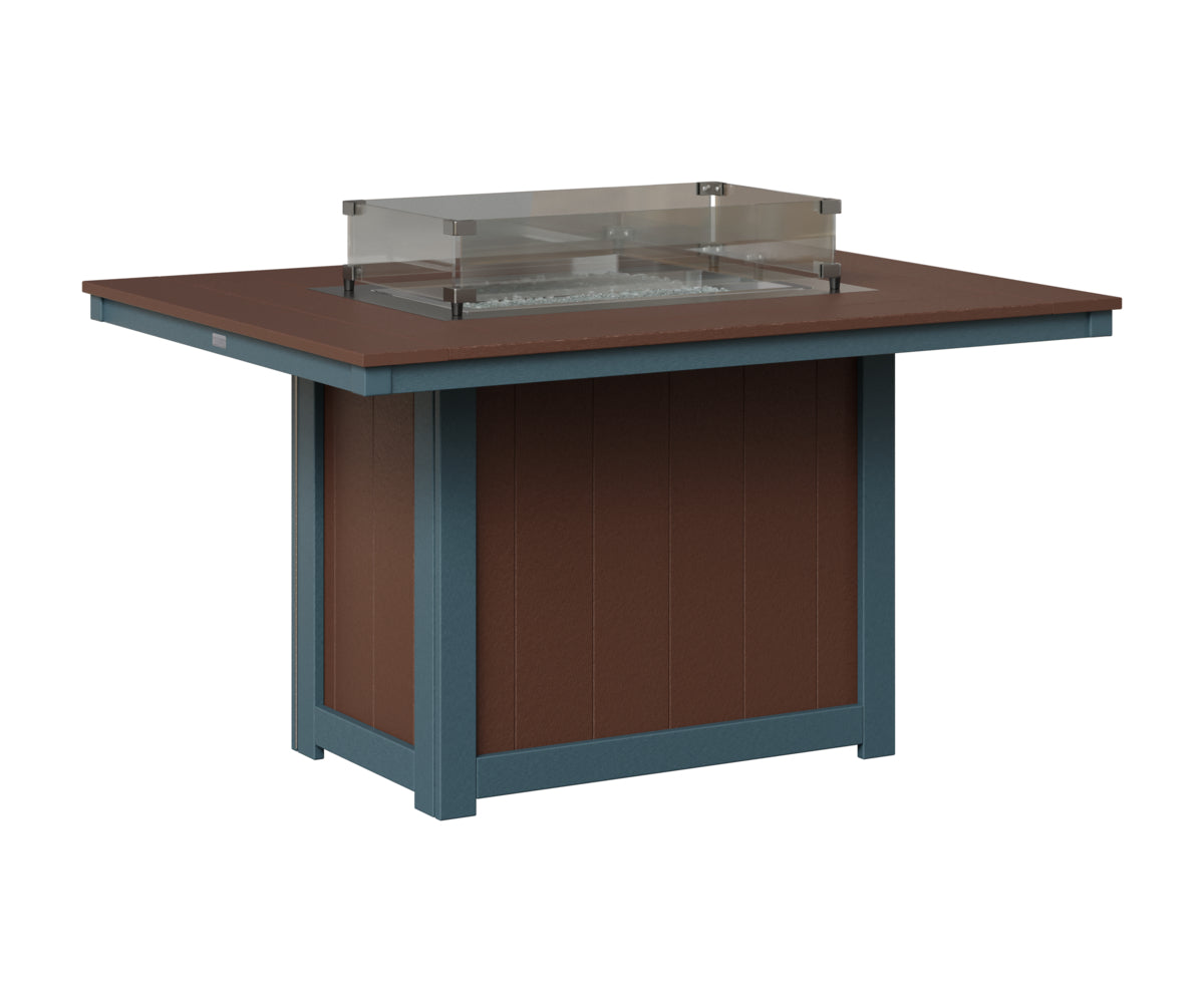 Donoma 42" x 54" Rectangular Fire Table Dining