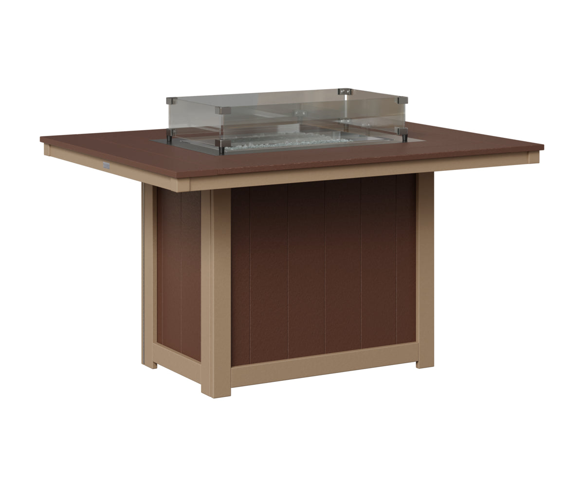 Donoma 42" x 54" Rectangular Fire Table Dining