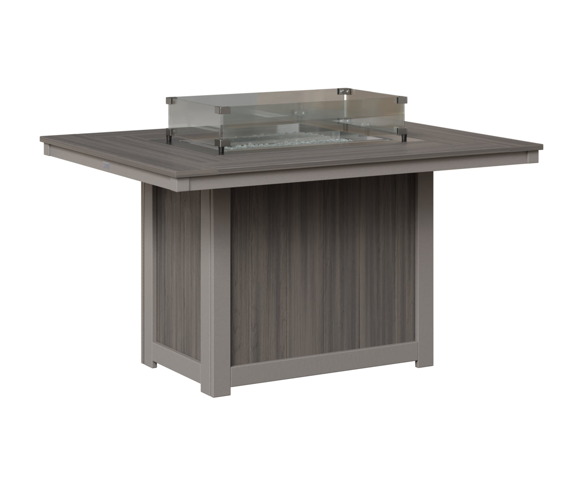 Donoma 42" x 54" Rectangular Fire Table Dining