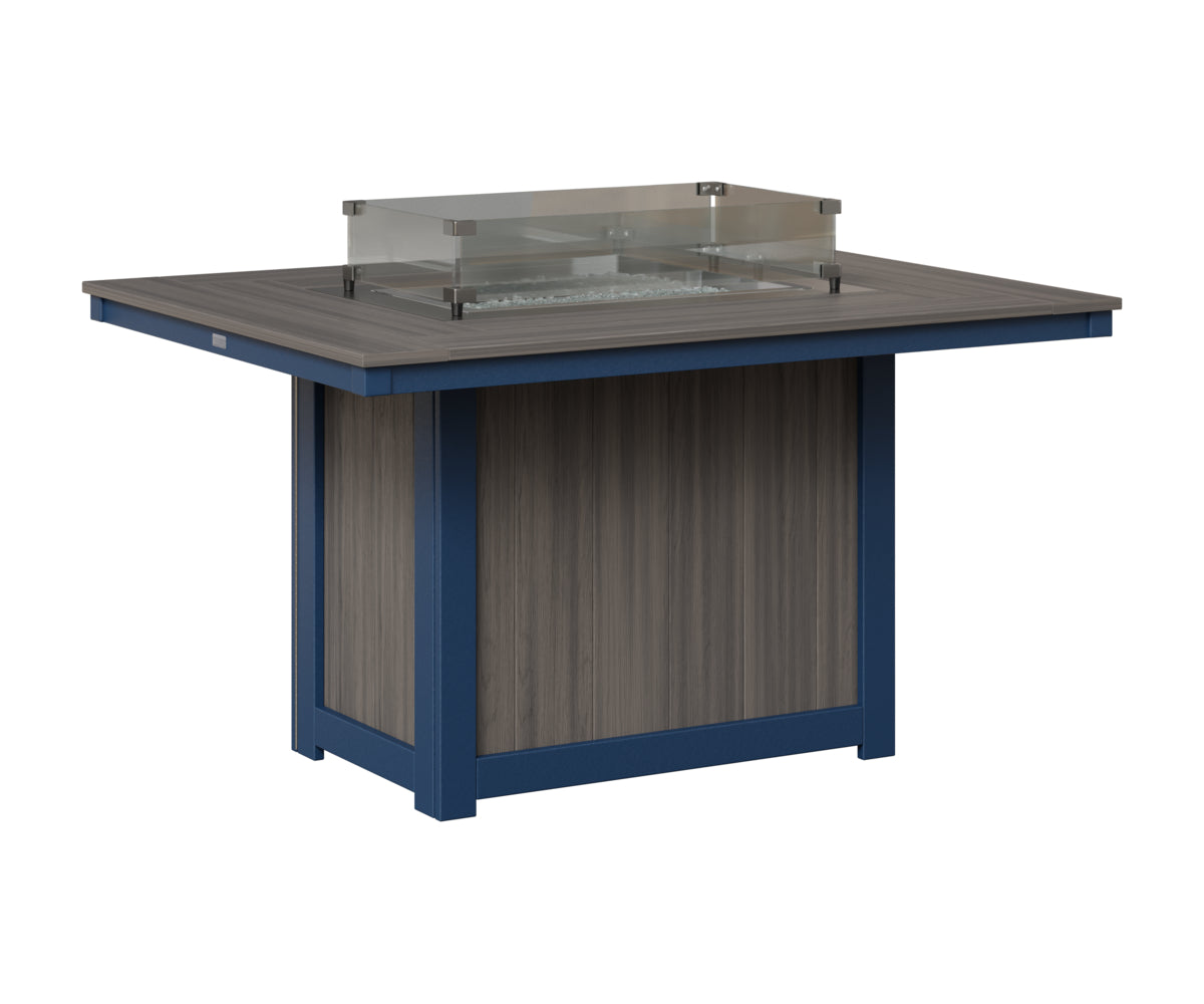 Donoma 42" x 54" Rectangular Fire Table Dining