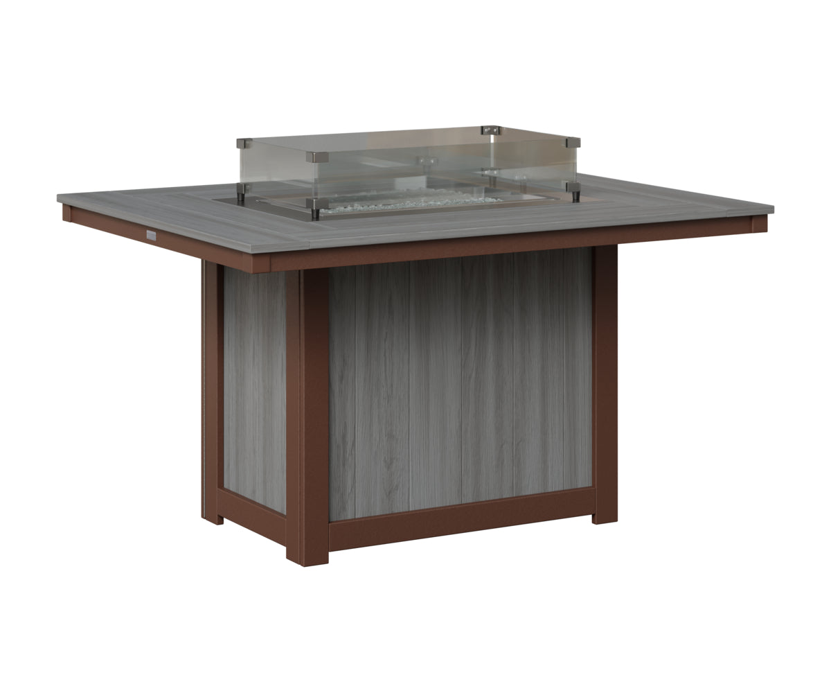 Donoma 42" x 54" Rectangular Fire Table Dining