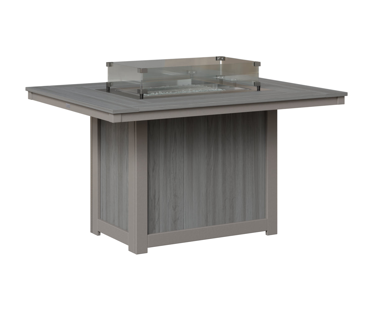 Donoma 42" x 54" Rectangular Fire Table Dining