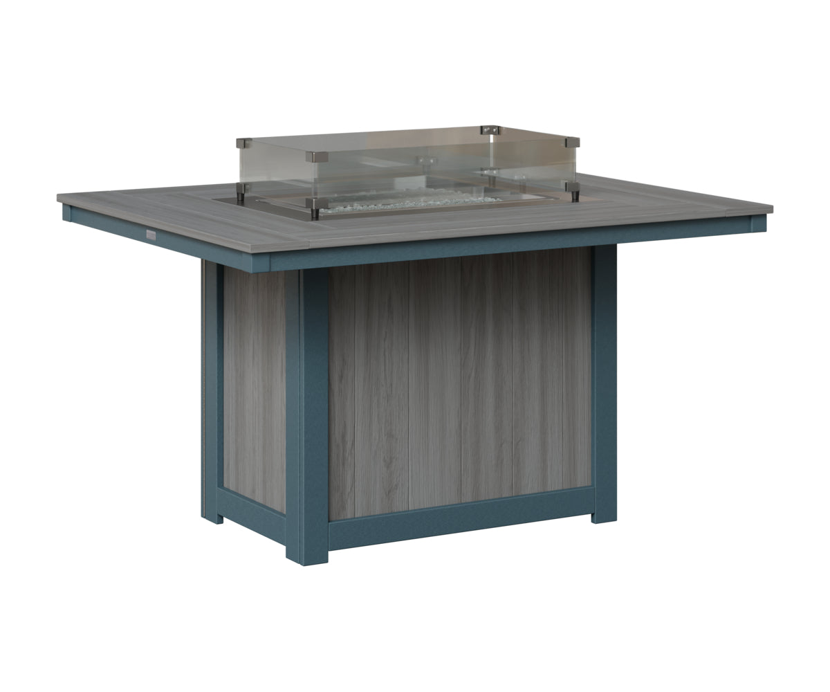 Donoma 42" x 54" Rectangular Fire Table Dining