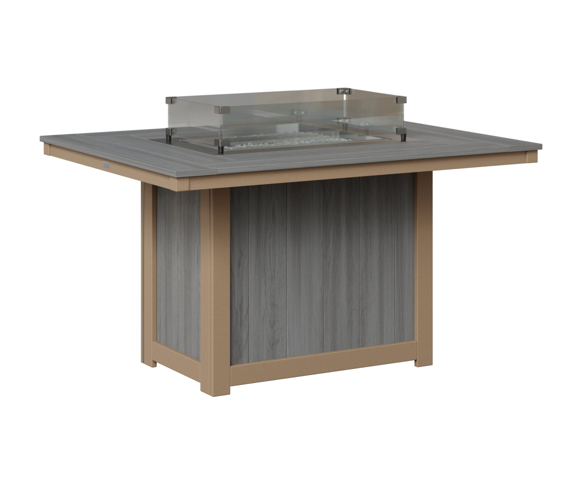 Donoma 42" x 54" Rectangular Fire Table Dining