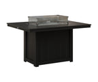 Donoma 42" x 54" Rectangular Fire Table Dining