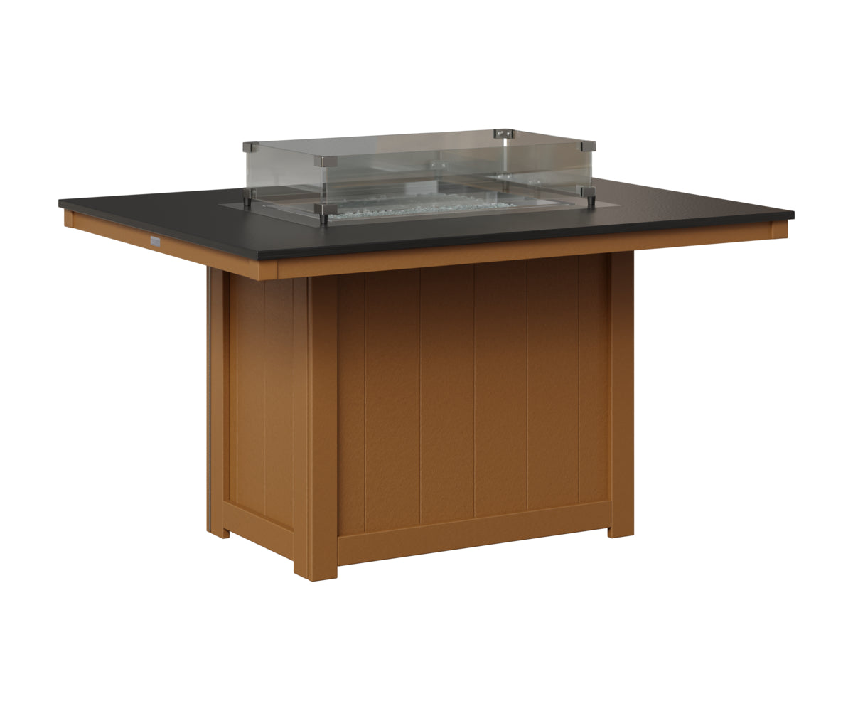 Donoma 42" x 54" Rectangular Fire Table Dining