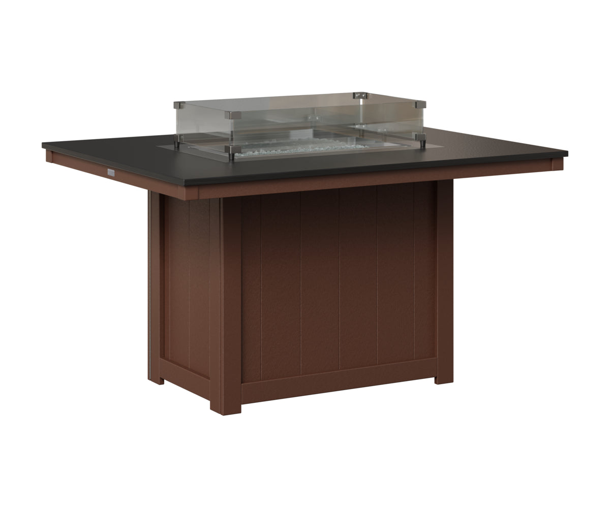 Donoma 42" x 54" Rectangular Fire Table Dining