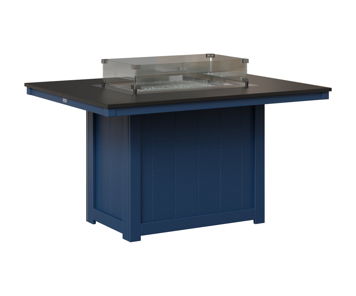 Donoma 42" x 54" Rectangular Fire Table Dining