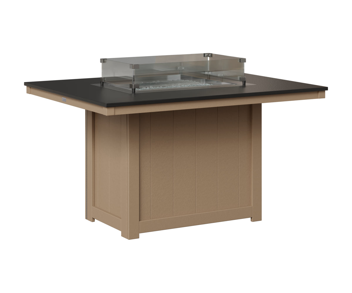 Donoma 42" x 54" Rectangular Fire Table Dining