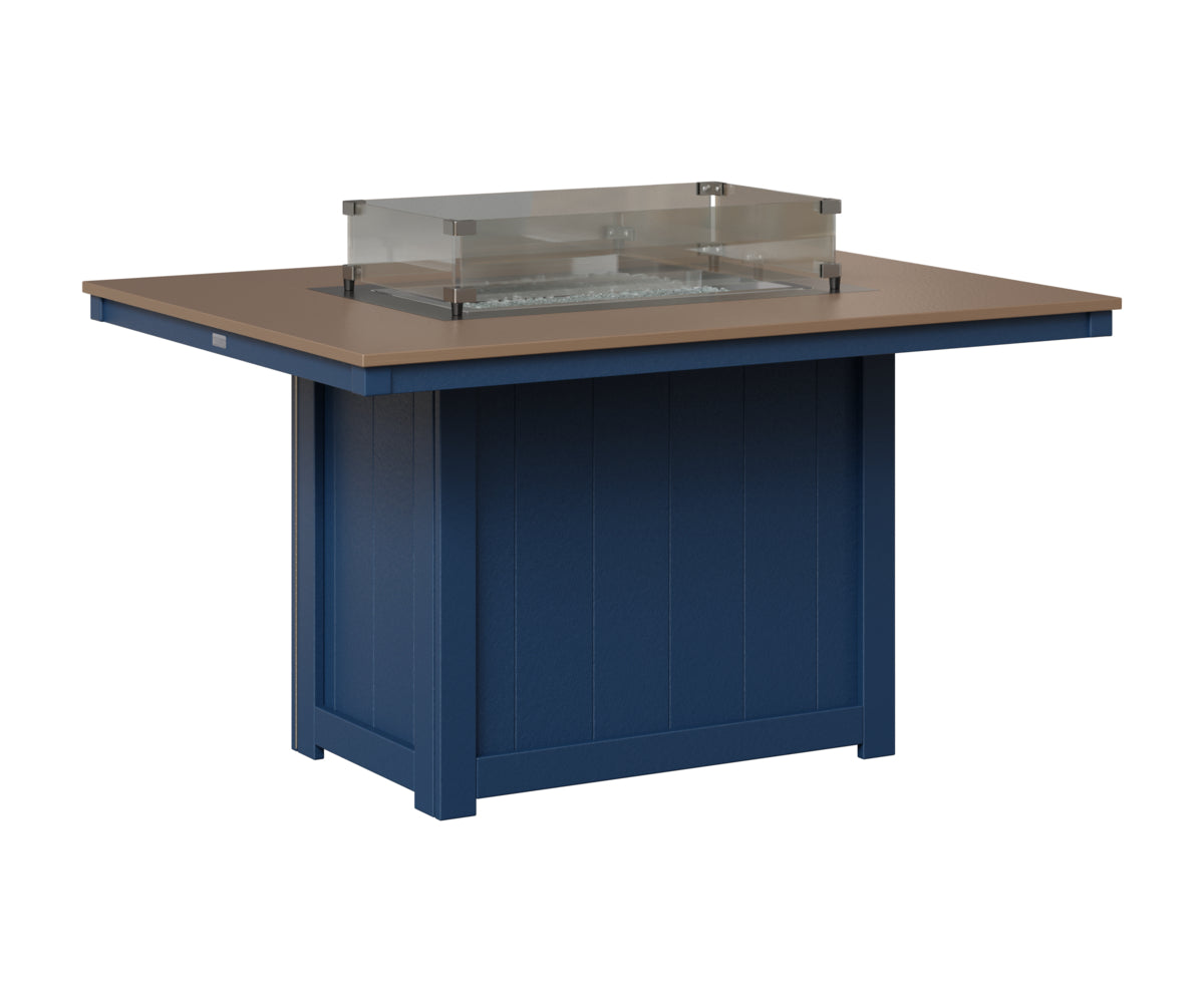 Donoma 42" x 54" Rectangular Fire Table Dining