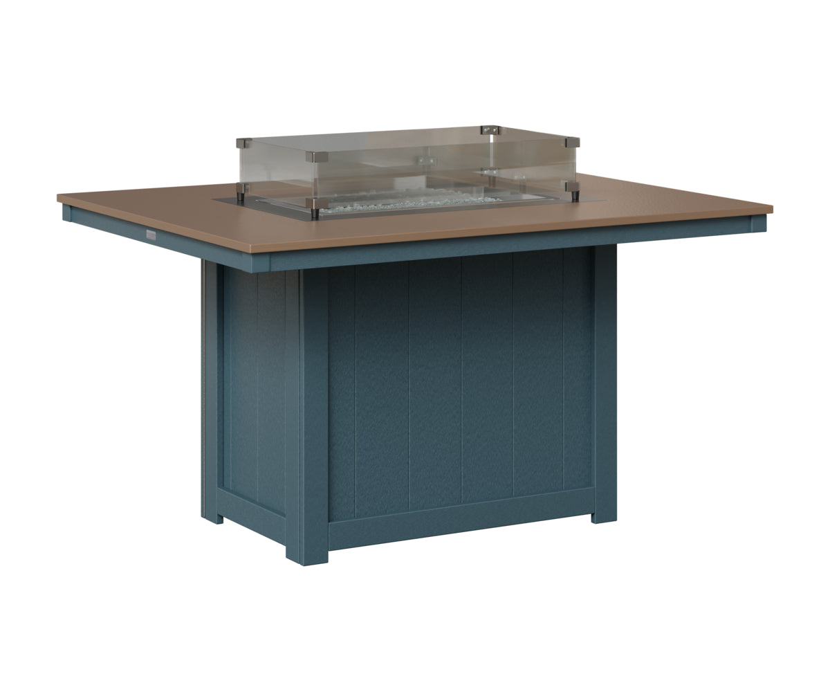 Donoma 42" x 54" Rectangular Fire Table Dining