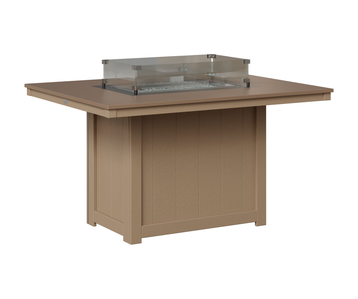 Donoma 42" x 54" Rectangular Fire Table Dining