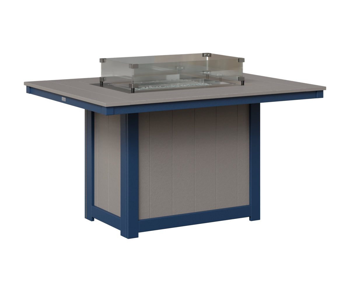Donoma 42" x 54" Rectangular Fire Table Dining